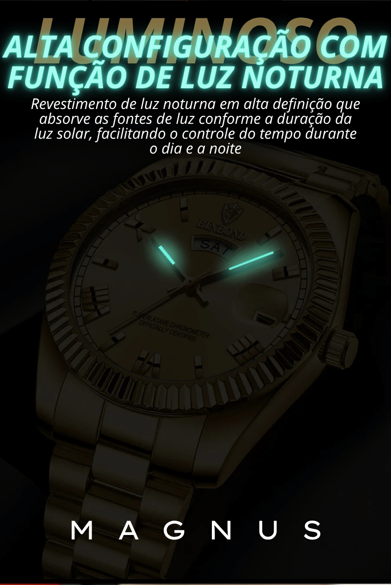 Relógio Magnus® Quartzo Clássico